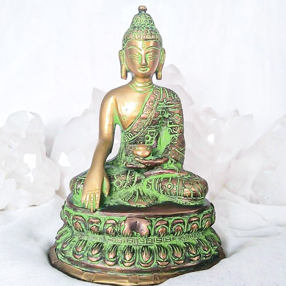 brass medicine buddha statue