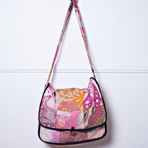 recycled sarong-sari messenger bag