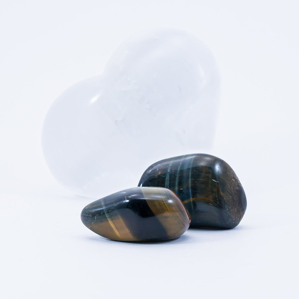 blue tiger’s eye giving + receiving stones