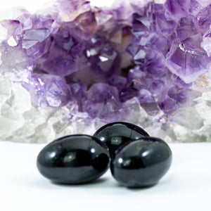 Open image in slideshow, black tourmaline polished stone small
