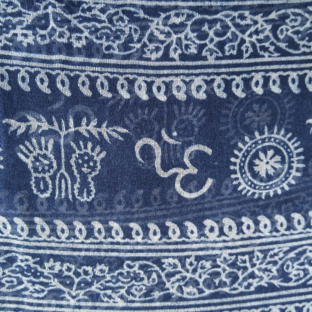 ganesha om print scarf-om closeup designs