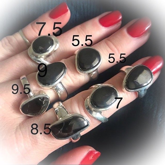 Shungite purification rings on hand for size references.