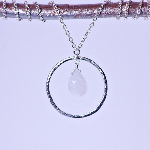 earth candy moonstone ring pop necklace.