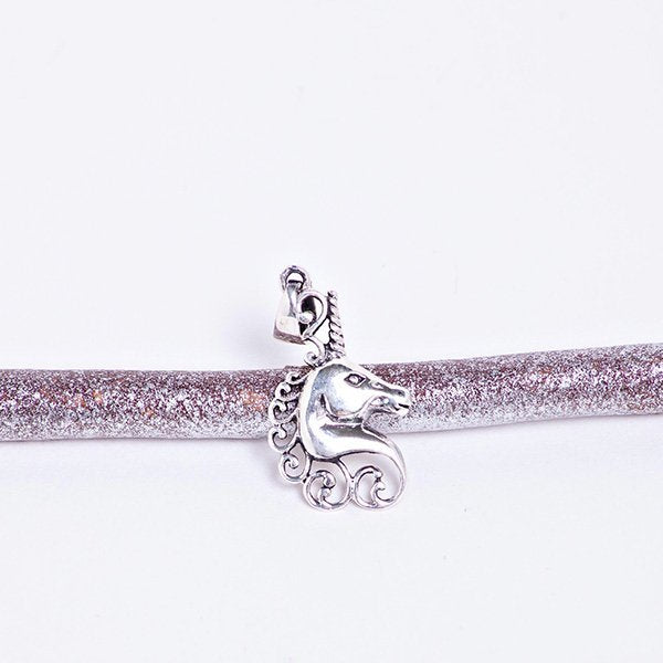 Enchanting unicorn pendant necklace. sterling silver.