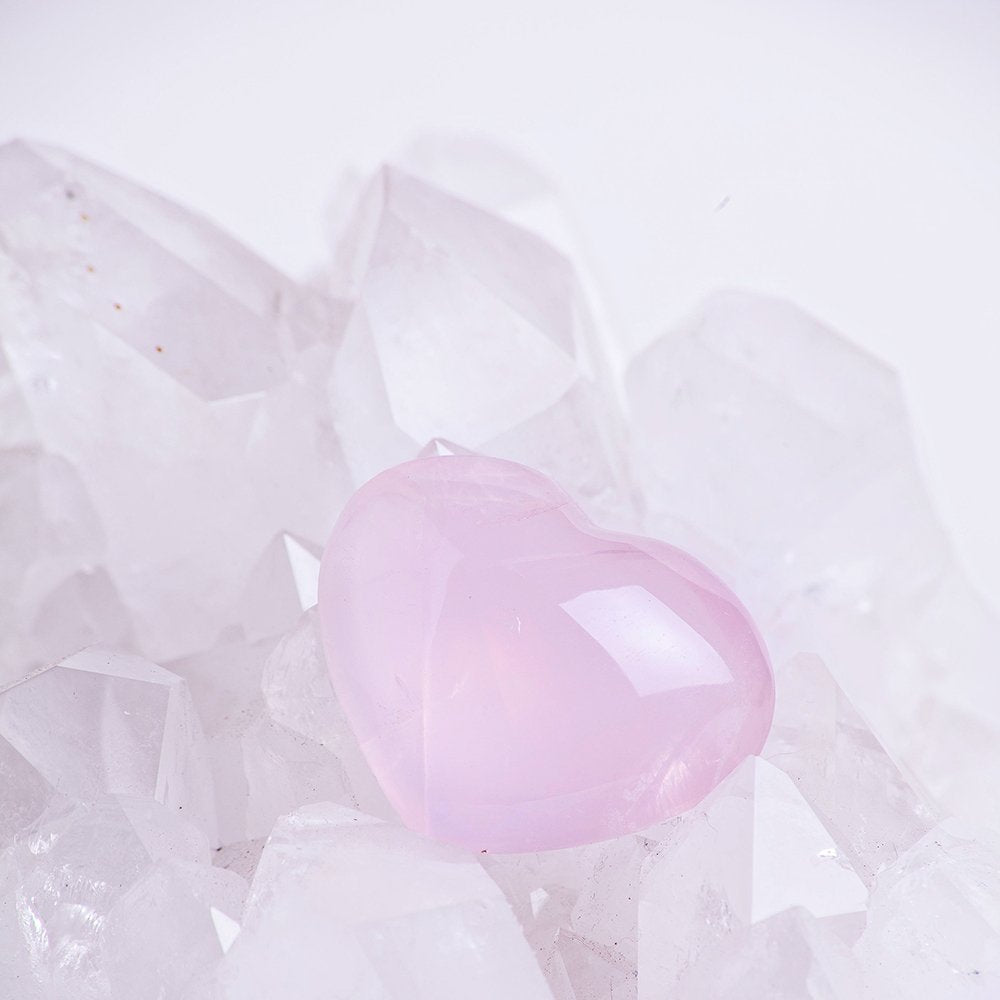 rose quartz love and harmony heart.
